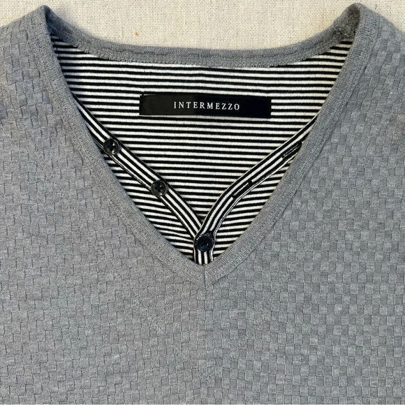 Intermezzo Long Sleeve Grey Shirt Size Large - Picture 3 of 10